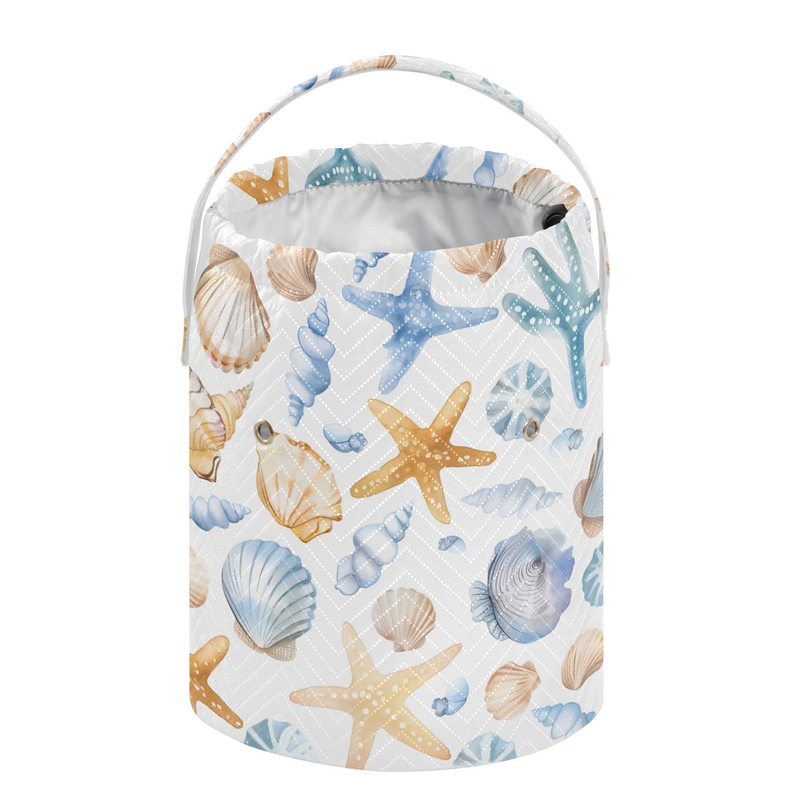 Yarn Storage Bag Small Crochet Bag Knitting Bag Organizer Cute Seashells Starfish Yarn Bags for Crocheting Basket