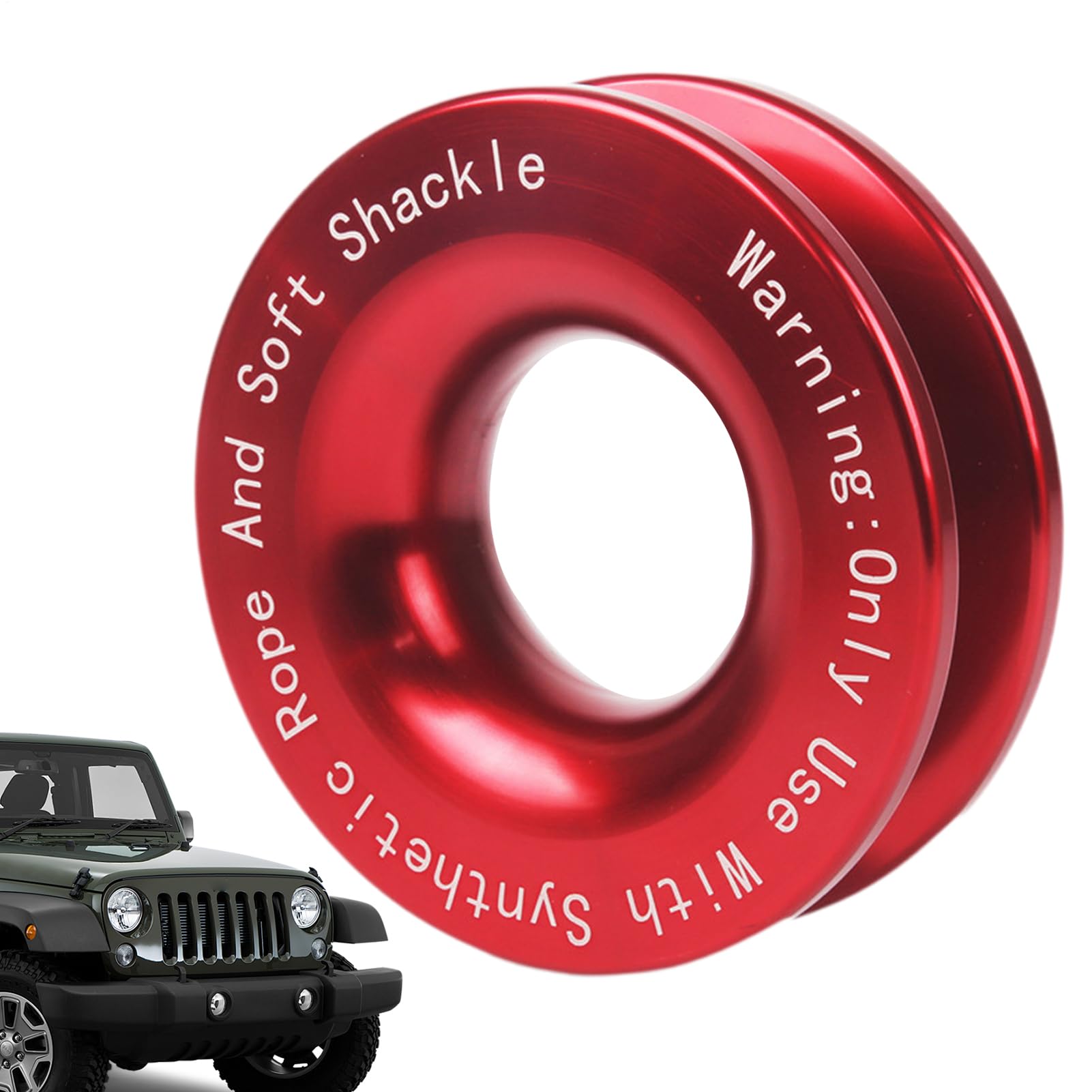 Snatch Ring Umlenkrolle Stahlseil Winch Recovery Ring Weicher Schäkel-Bergungsring