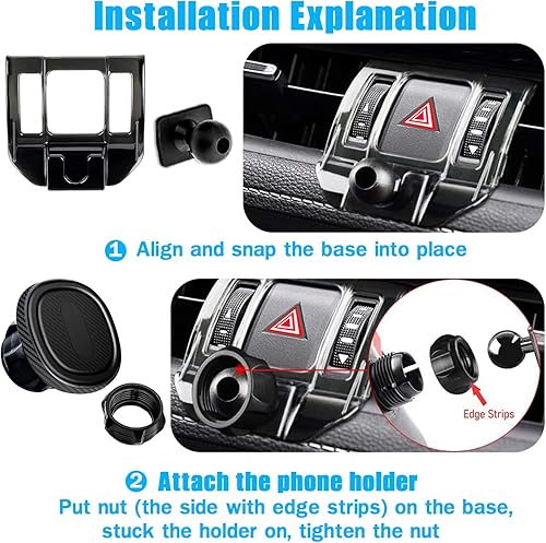 Miniatura 6 de Soporte de teléfono de coche solo para Toyota RAV4 2019-2024 Premium XLE, Adventure, TRD Off-Road, Limited, Hybrid XSE) debe con rueda de ajuste, de