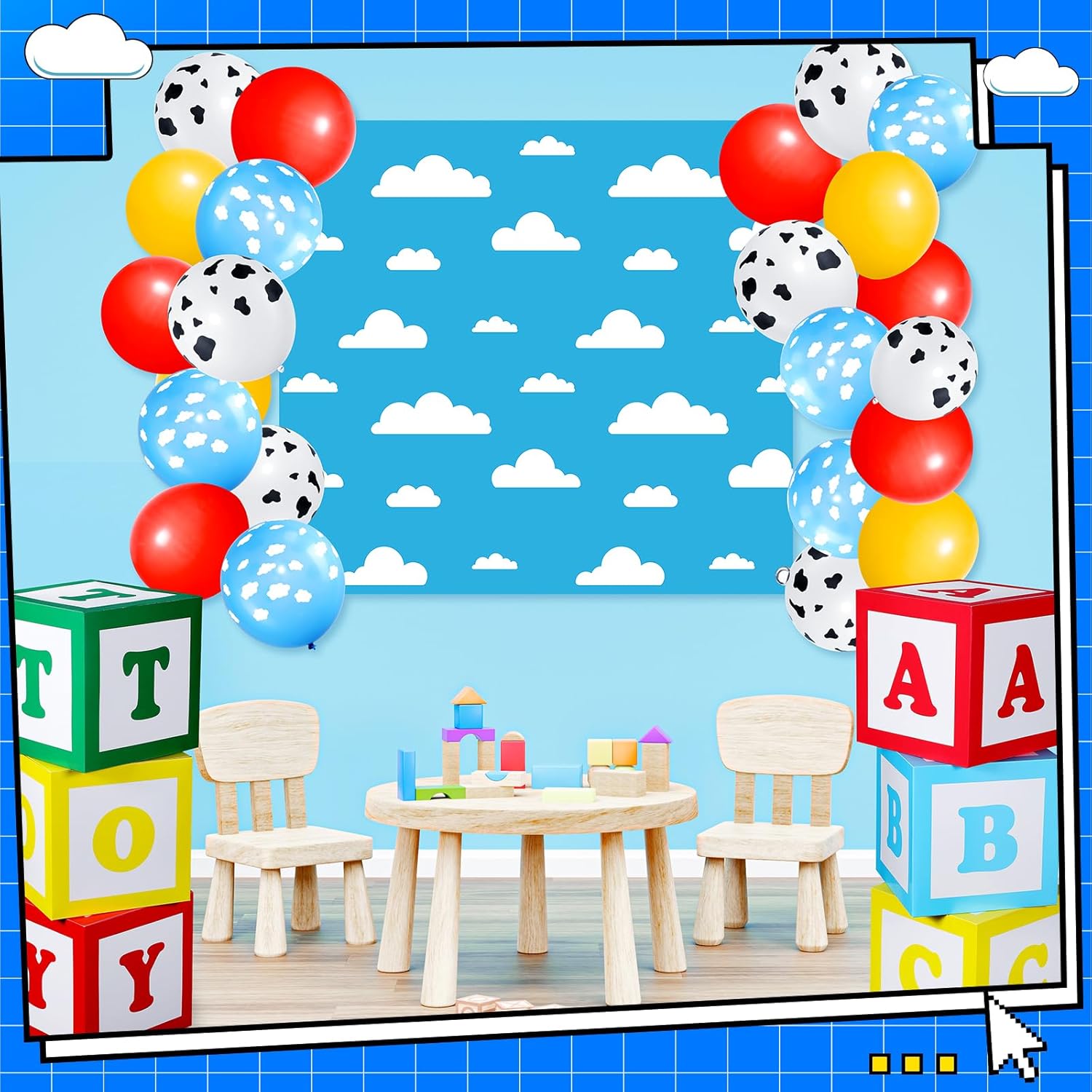 Panelee 27 Pcs Halloween Trunk or Treat Car Decoration Kit ABC Street Trunk or Treat Decor Banner and Balloon Friend Street Candy Box Trunk Decor Kit for Outdoor Garage Door Archway Party Supplies