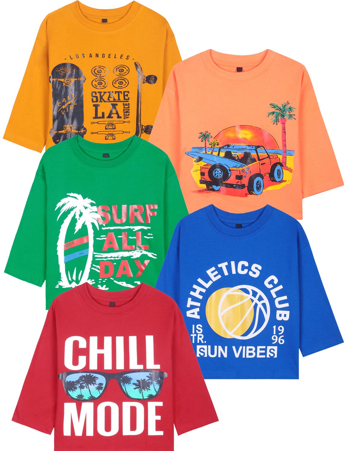 T2F Boys Cotton Oversized Fit Drop Shoulder T-Shirt (Pack of 5) - Review, Price and Buying Guide