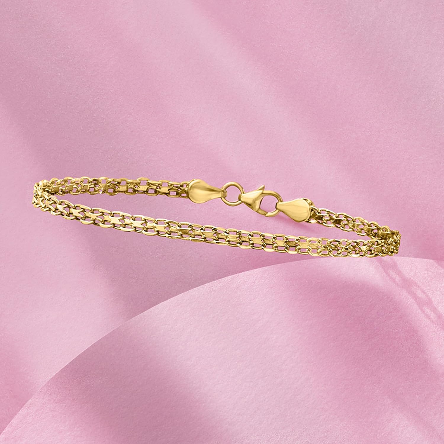 Pure Collection by Ross-Simons Italian 14kt Yellow Gold Bismark-Link Bracelet