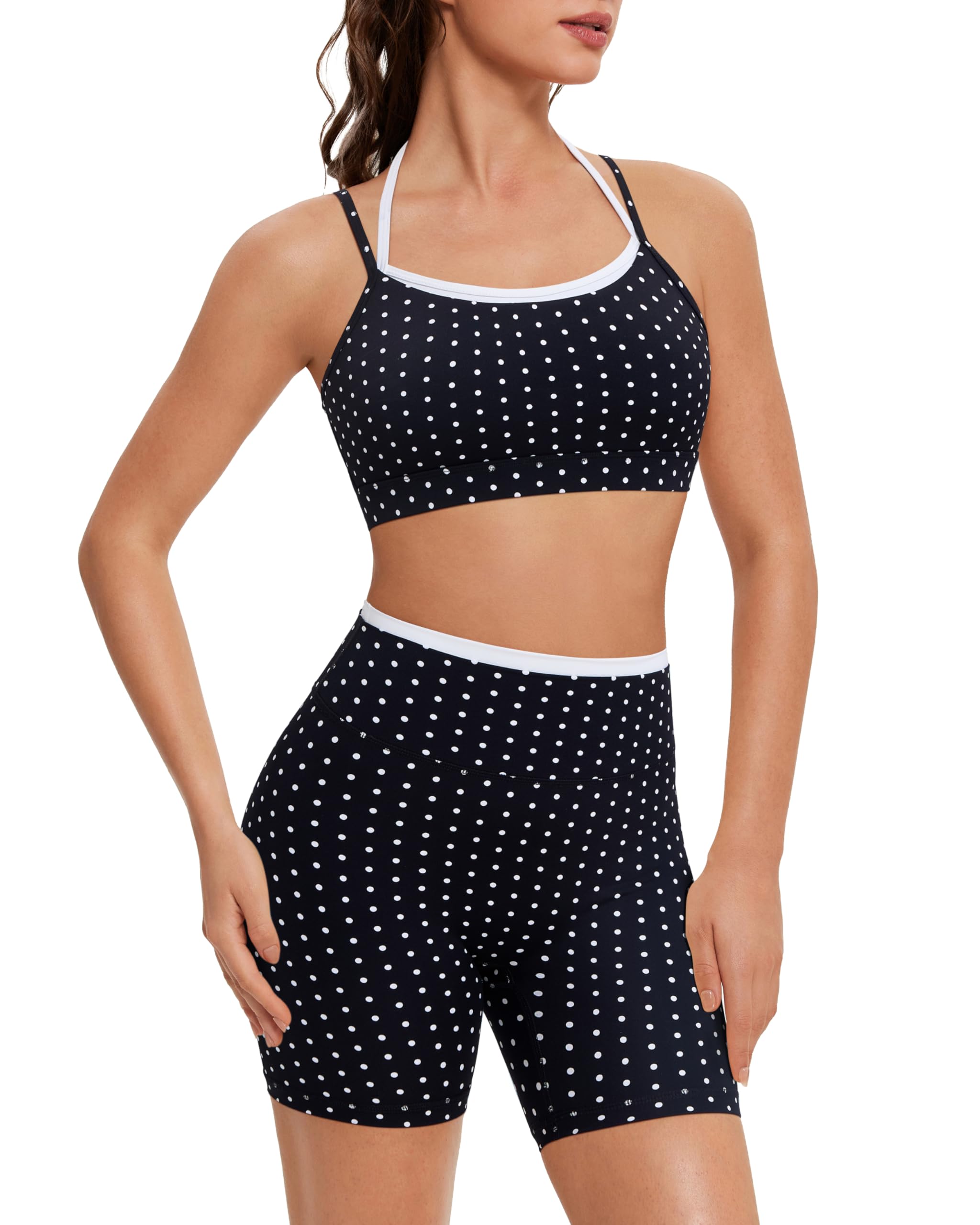 OMKAGI Open Back Bra & Shorts Set