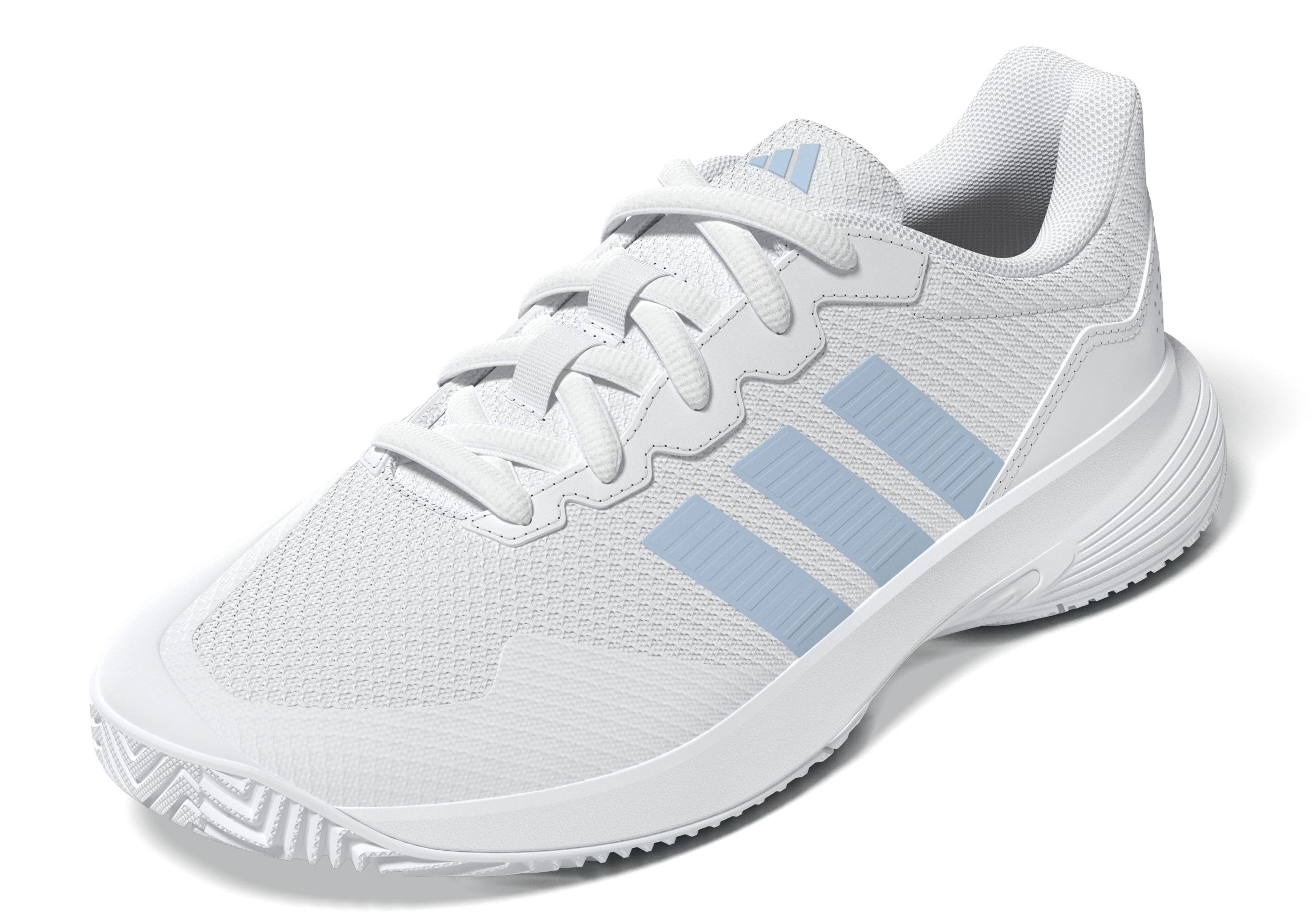 adidas Women's GAMECOURT 2 Tennis Shoes, FTWR White/Crystal Sky/Chalk White, 5.5 UK