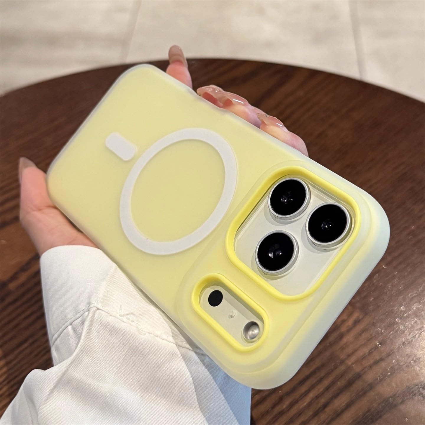 Two-Layer Matte Jelly Case, 2 in 1 Dual Layer Jelly Soft Matte Clear Silicone, Full Body Protection Rugged Cover, Candy Color Case for iPhone 13-17 Series (for 13,Light Yellow)