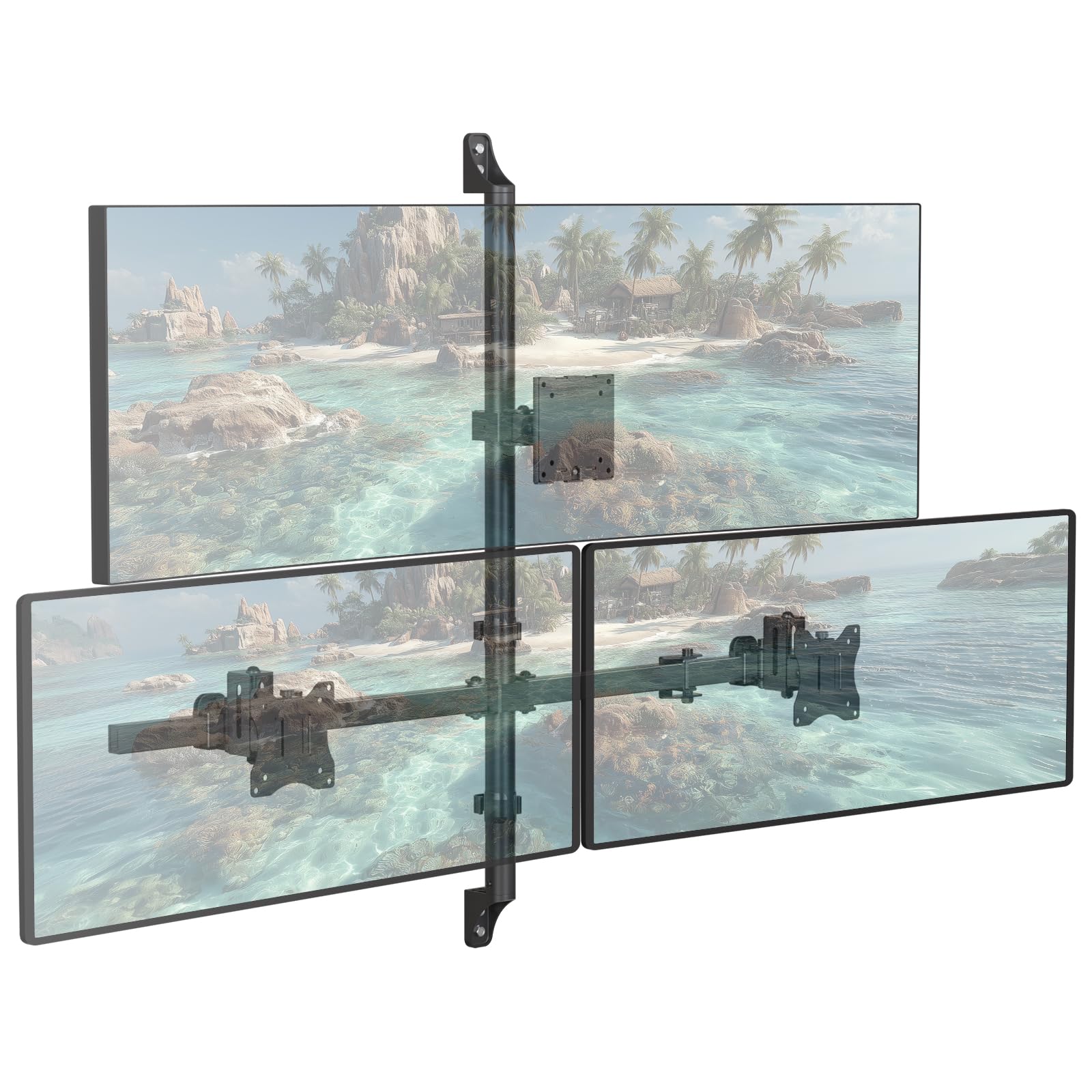WALI Triple Monitor Wall Mount