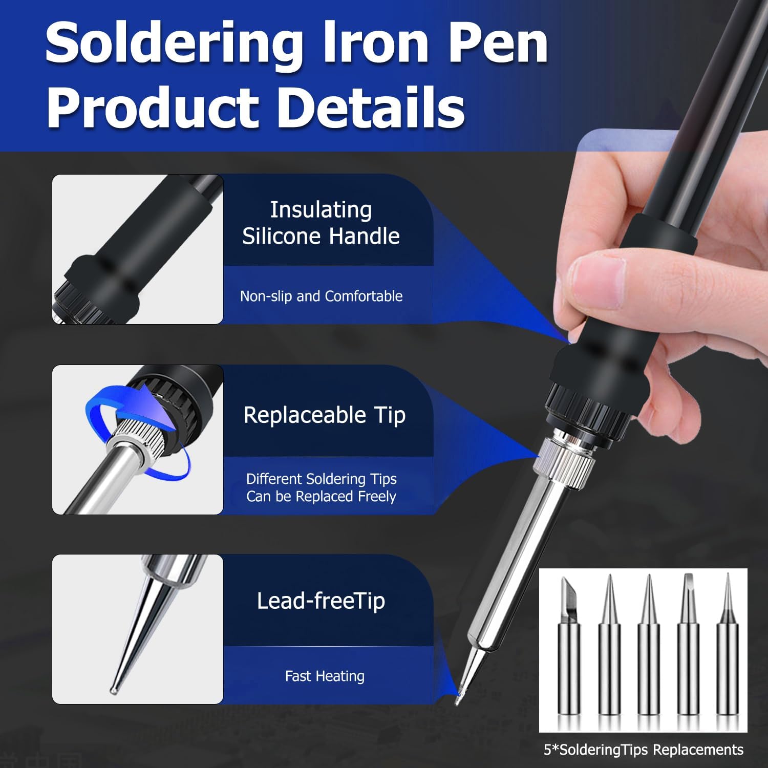 Cordless Soldering Iron Station Tool for Kobalt 24V Battery,PortableElectric Fast Heating Up Soldering Iron with USB&Type C for Kobalt 24V DIY,Appliance Repair,Wire Welding(NO Battery)