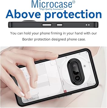 Microcase Nothing Phone 3A Shield Serisi Darbeye Dayanıklı Yarı Esnek Plastik Tpu Kılıf - AL8100 (Füme)