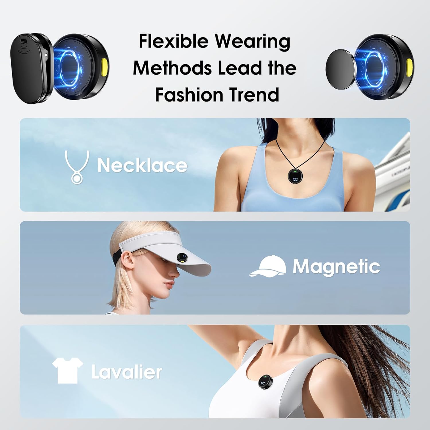 Wireless Lavalier Microphone for iPhone/Android, Mini Lapel Mic with Noise Cancellation, 48KHz 24Bit, 30h Battery Life, Mini Microphone for Video Recording, Vlogging