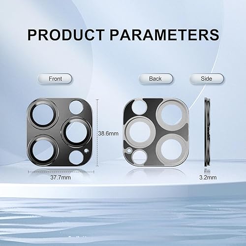 Miniatura 6 de T Tersely Paquete de 2 protectores de lente de cámara diseñados para iPhone 14 ProiPhone 14 Pro Max, protector de cámara de metal de aleación con