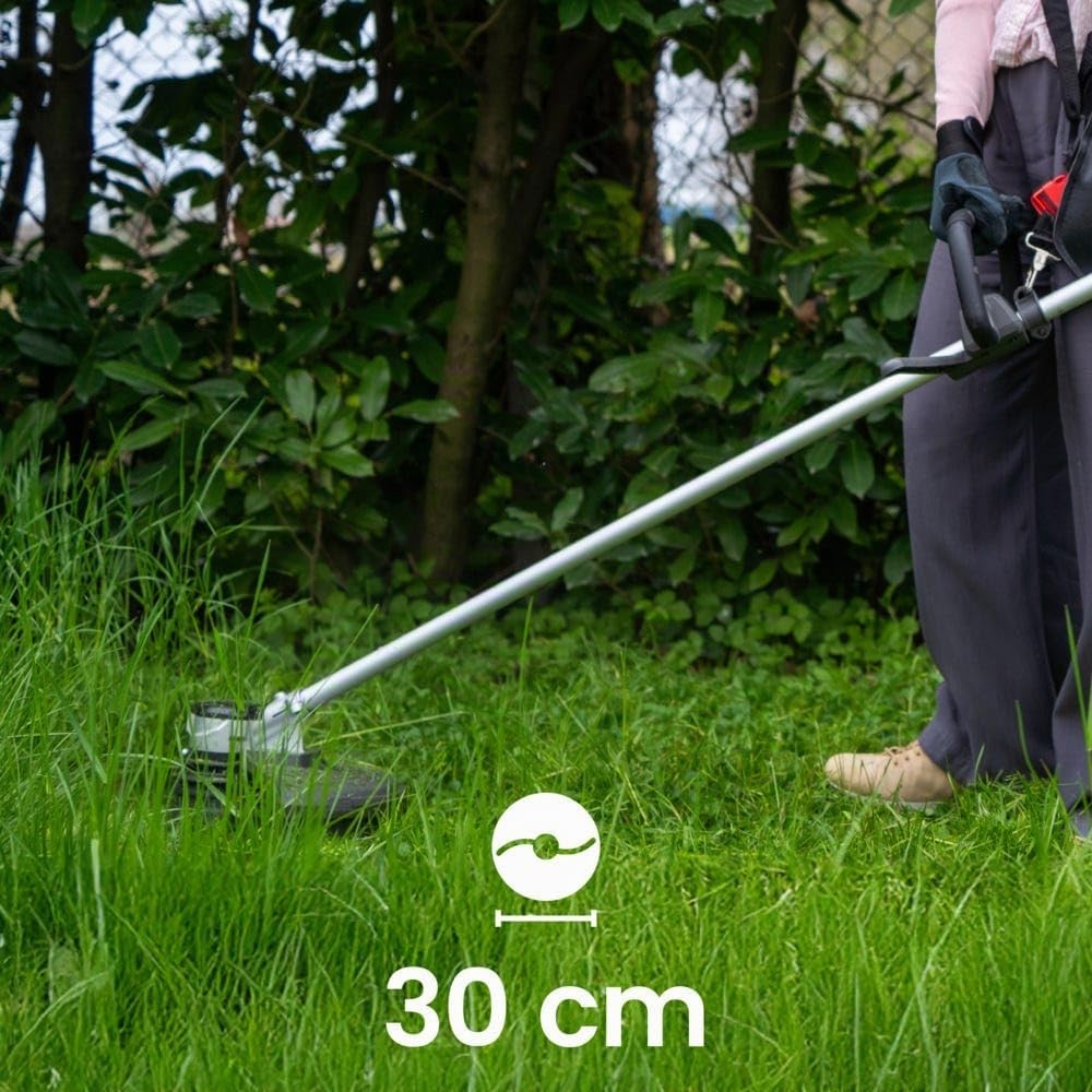 STIGA BC 700e Decespugliatore a Batteria, 48 V (Batt. Non Incl.), 500 W, 38 cm – Motore Brushless, Impugnatura Anello Regol. – Taglio di Erba Alta e Arbusti