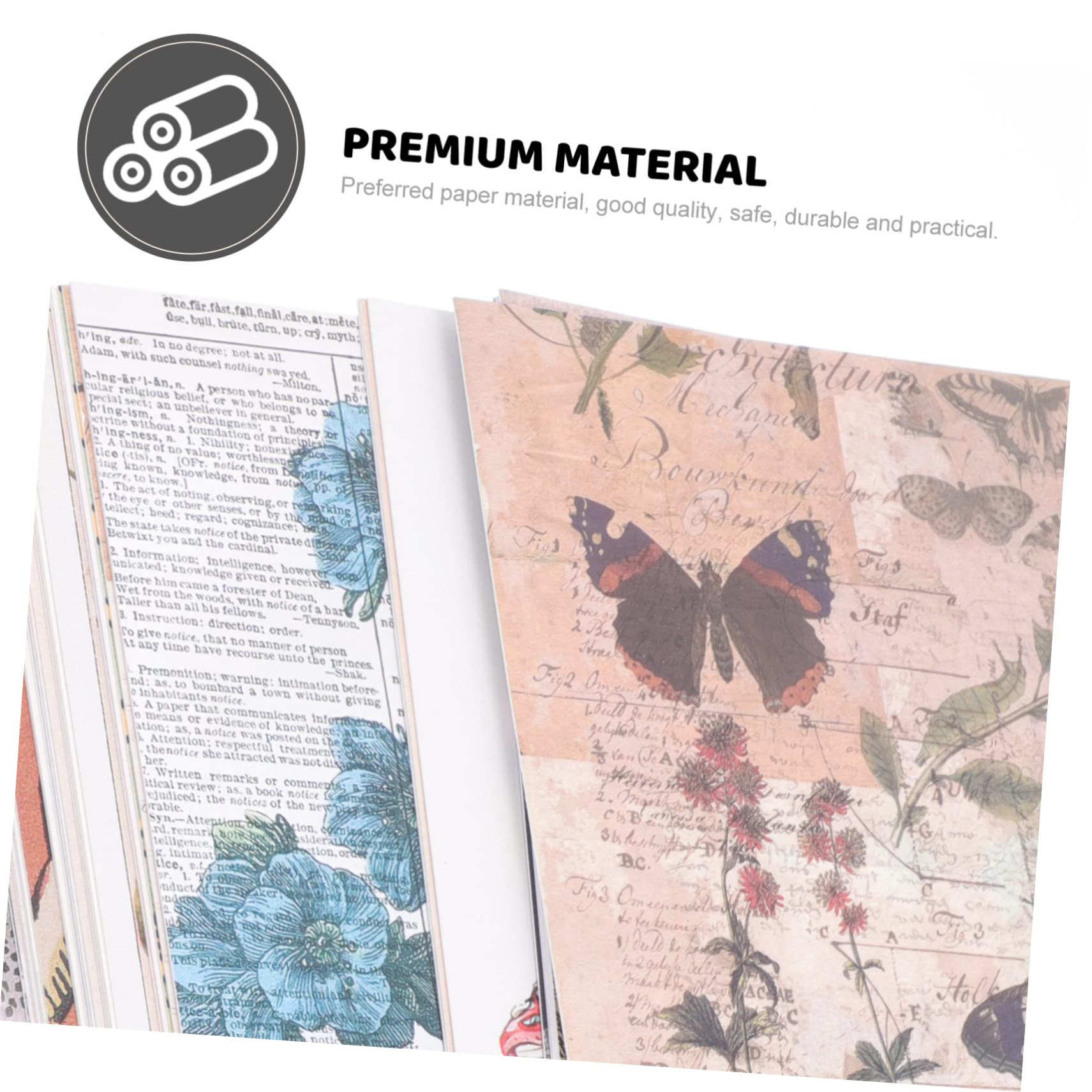 HOMSFOU Scrapbooking Hintergrundpapier Leicht zu Schneiden und Dekorieren 70 Blatt Papier zum Basteln mit Muster für Selbstgemacht und Scrapbook Projekte