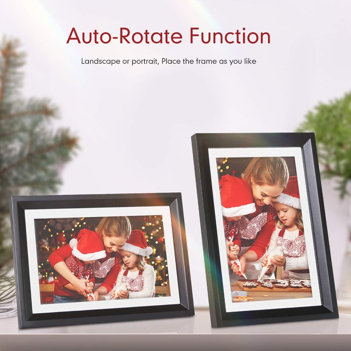 New Arrivals Digital Picture Frame WiFi,LOVCUBE 10 Inch Smart Digital Picture Frame with Touch Screen Display,Share Moments Instantly via APP or Web Portal