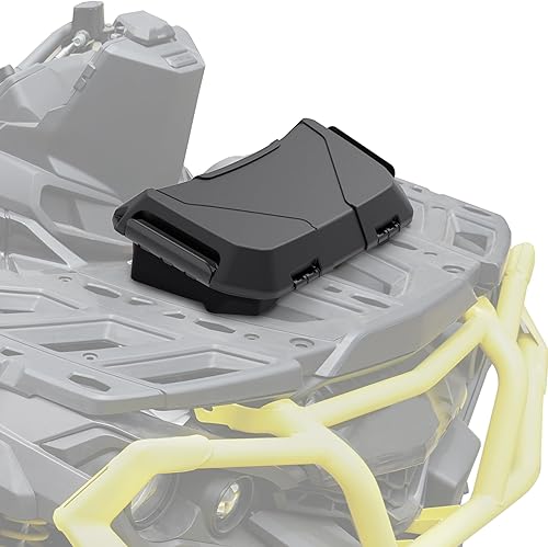 Caja de carga de almacenamiento para Outlander, 2 galones (7.5 litros) negro delantero trasero bastidores caja de herramientas de cama asiento