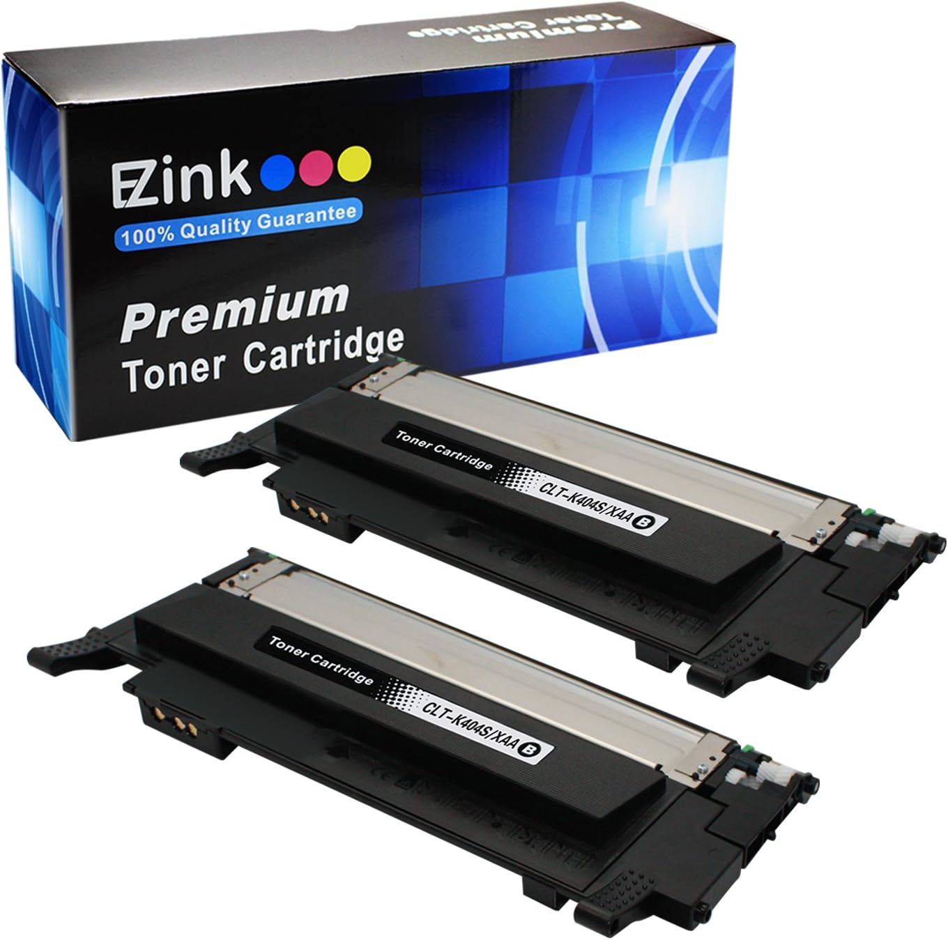 Compatible Toner Cartridge Replacement for Samsung 404 404S CLT-K404S (2 Black) Compatible with Samsung Xpress C430W C480FW Printer