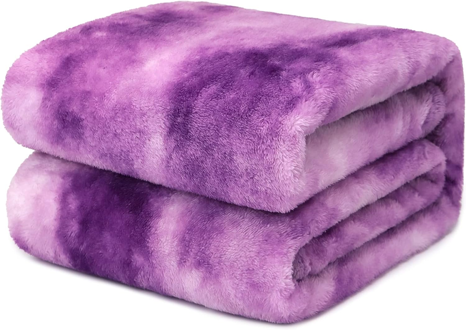 GentleSoft Purple Fleece Blanket, Plush Soft Cozy Microfiber Throw for Couch, Sofa, Bed, Lightweight Warm Comfort Cover, Elegant Home Room Decor, Birthday for Women Mom Sister Friend