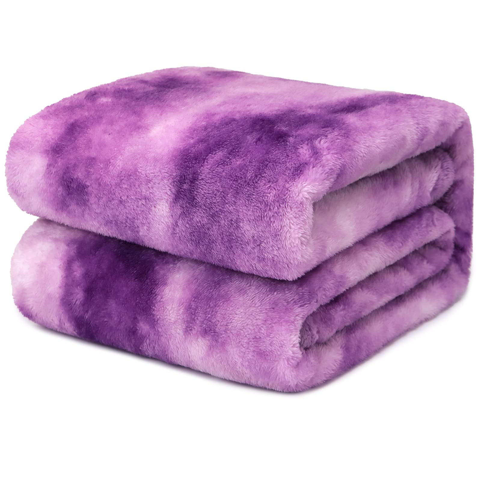 obinsm Fleece Blankets Purple Soft Blanket Fuzzy Throw Blankets for Bed