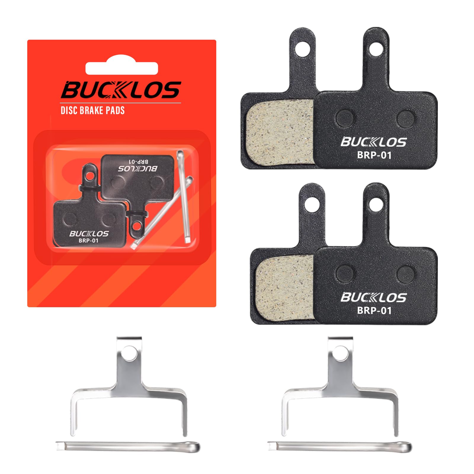 BUCKLOS 2 Pairs Bike Brake Pads for TRP Tektro Shimano Deore Br-M575 M525 M515 T615 T675 M505 M495 M486 M485 M475 M465 M447 M446 M445 M416 M415 M395 M375 M315 M355 C601 C501