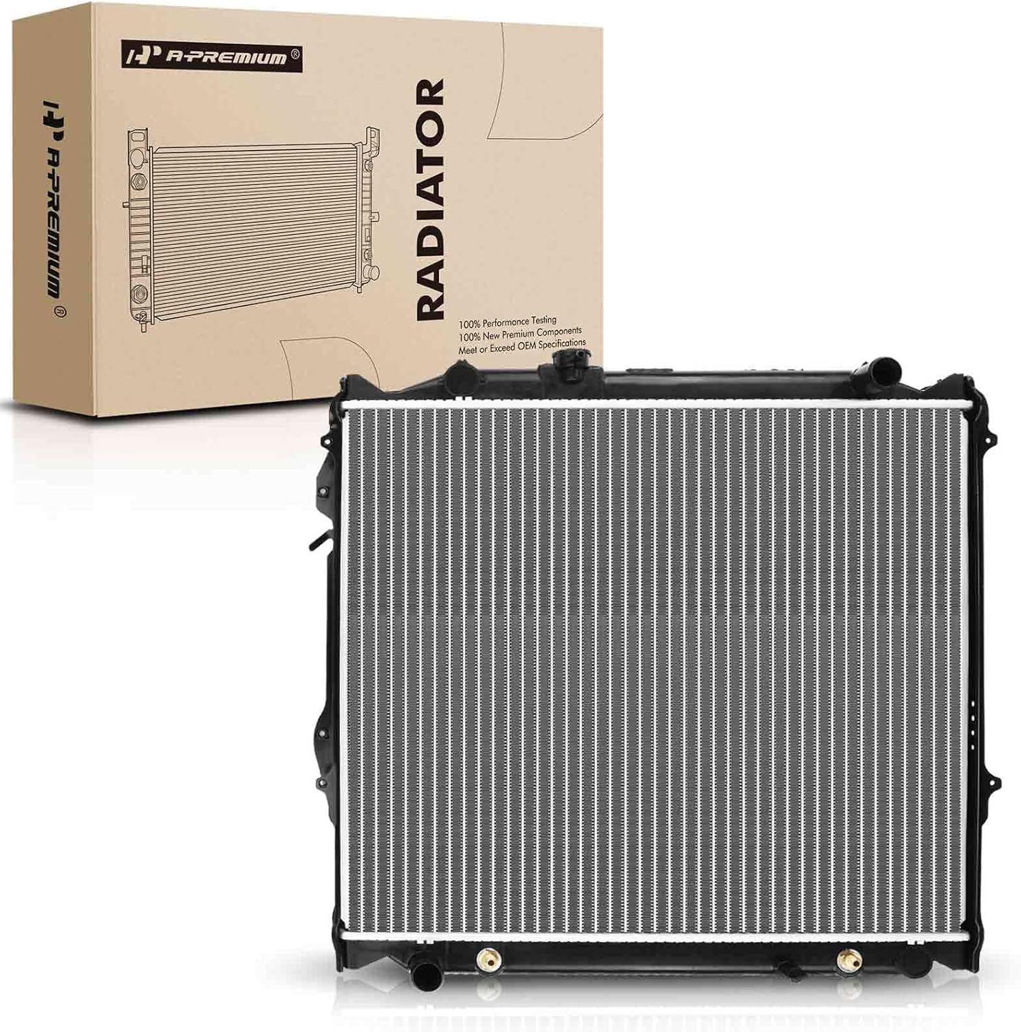 A-Premium Engine Coolant Radiator with Transmission Oil Cooler Compatible with Toyota 4Runner 1996-2002 Automatic Transmission, Replace# 1640075181, 16410YZZAJ