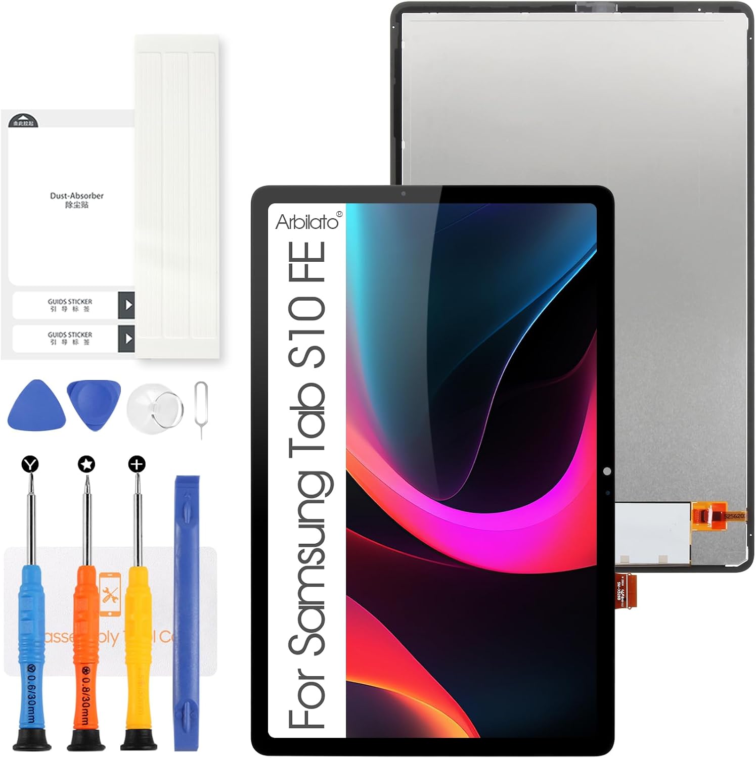LCD Screen for Samsung Galaxy Tab S10 FE Screen Replacement for Samsung Tablet S10 FE LCD Screen SM-X520,SM-X526,SM-X526B Touch Display Digitizer Assembly Repair Parts（Black No Frame）