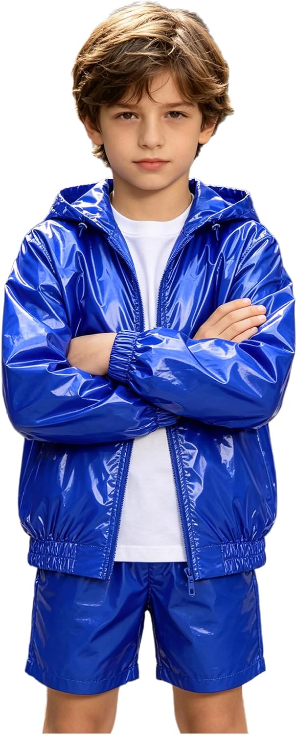 Kids Waterproof Rain Coats Rain Jacket Hooded Adventure