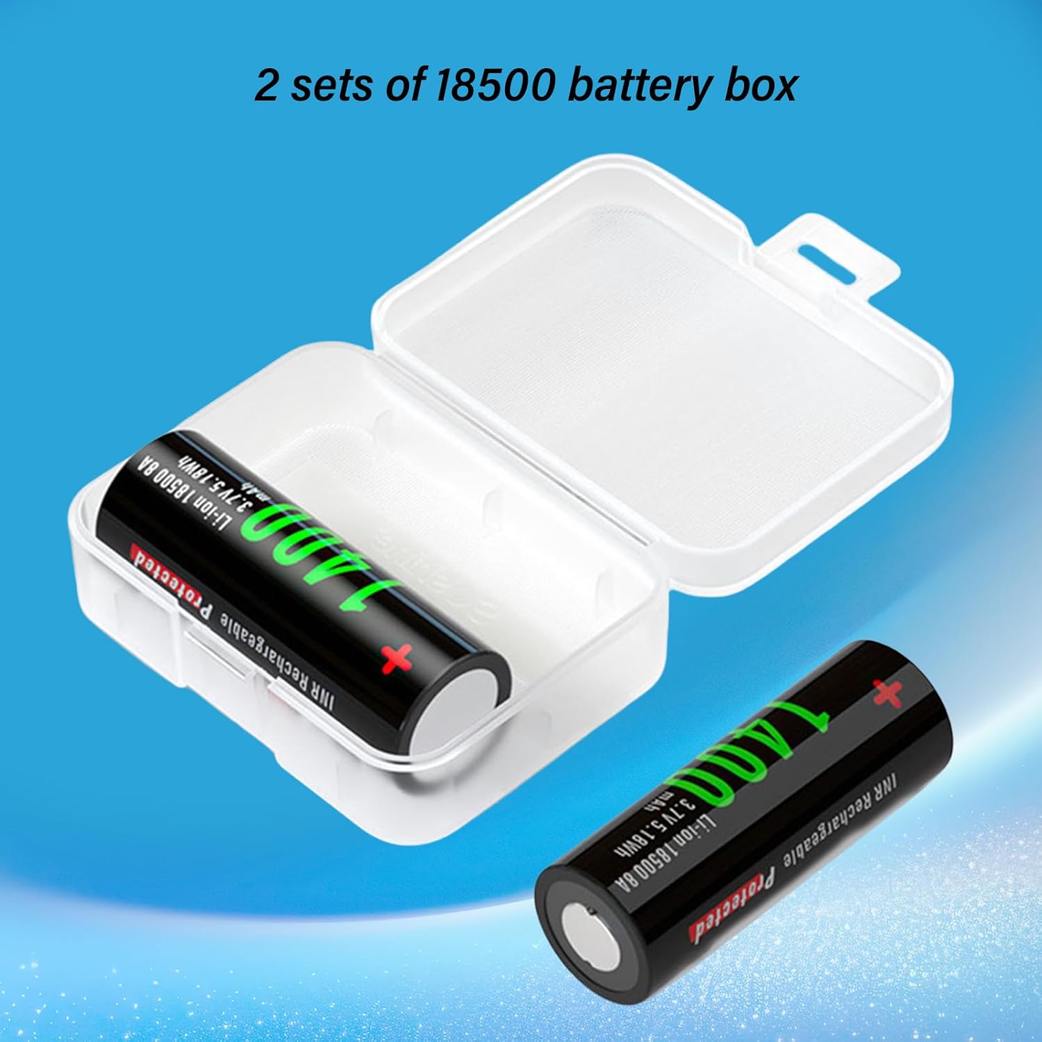 Small 18500 Battery Case Organizers Shock Protective Case Secure Lock for Everyday Carry Transportation