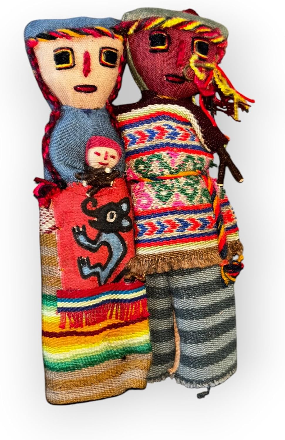 Peruvian Pachamama Dolls, family, Females&Male, Religion, Burial Inka dolls, Hanging Home Decor, Handwoven Textiles, Small