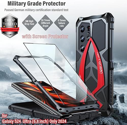 Miniatura 3 de KumWum Armor - Funda de teléfono para Samsung Galaxy S24 Ultra Cubierta de protección contra caídas de grado militar, S24Ultra 5G, parachoques de