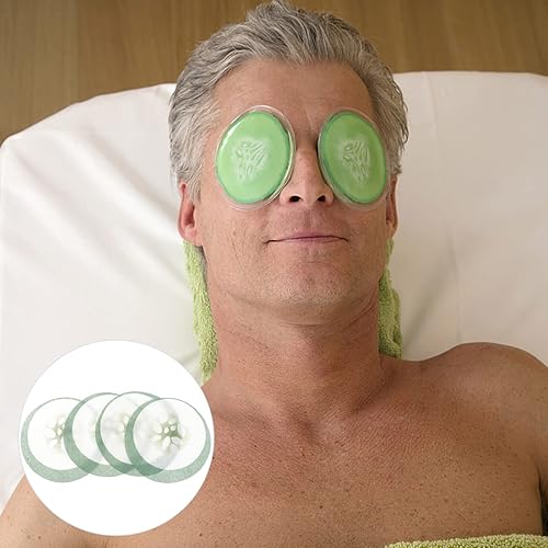 Uonlytech Sombra de ojos de maquillaje, 100 unidades, almohadillas desechables para ojos de pepino, cuidado de la piel para reducir las ojeras