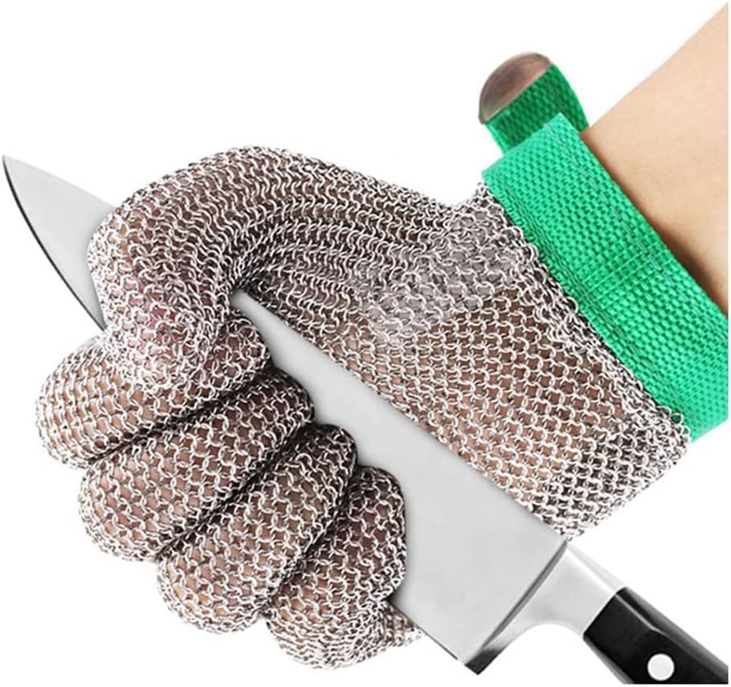 Gant Anti Coupure Cuisine,Gant Cote De Maille,Gant Pour Ouvrir Les Huitres,Gants De Travail De Sécurité De Protection De Niveau 5,Protège Les Deux Mains, Pour Les Mains Gauche Et Droite 1pcs,S