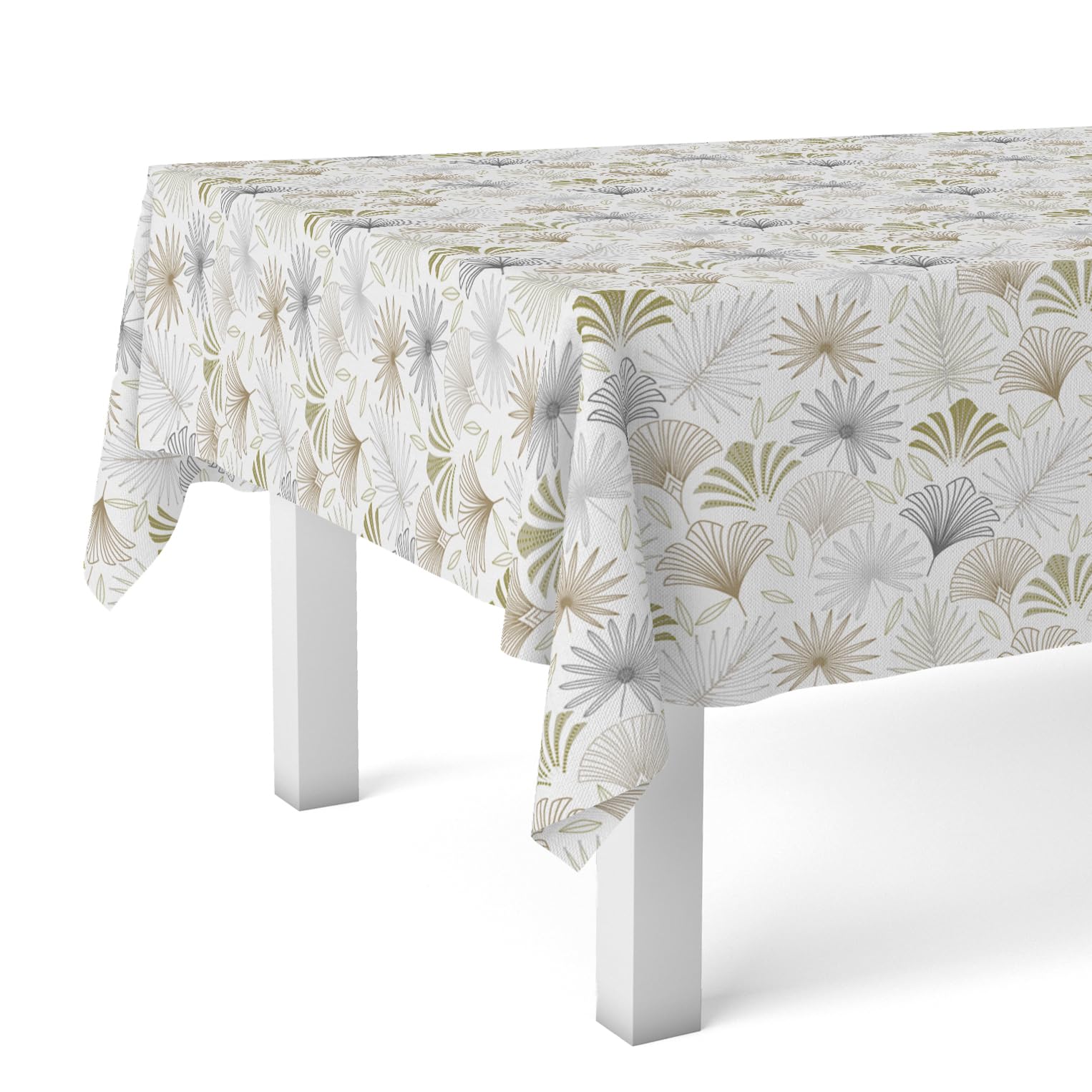 Martina Home Oilcloth Tablecloth Palmito Beige 220 x 140 cm