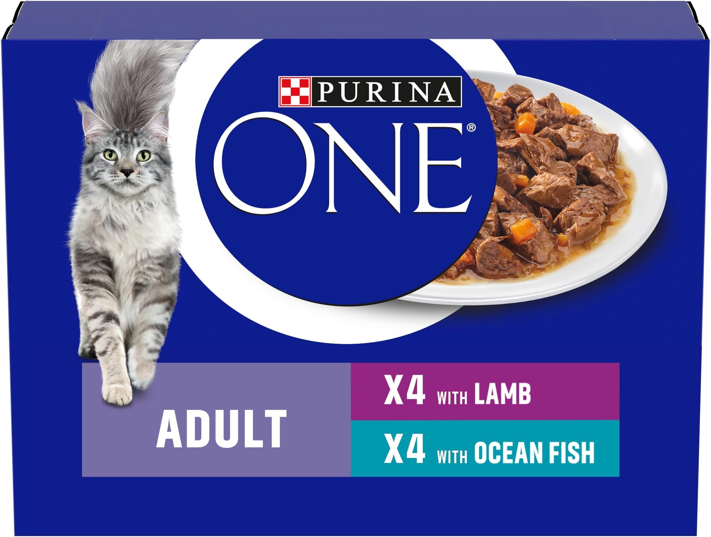 Mini Fillets Ocean Fish and Lamb Adult Wet Cat Food 8x85g (Pack of 5)