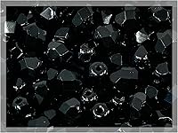 Vista 26 de Mezcla de 280 cuentas de cristal checo facetadas redondas de 0.9 oz (25 g) de 0.157 in, tonos dorados