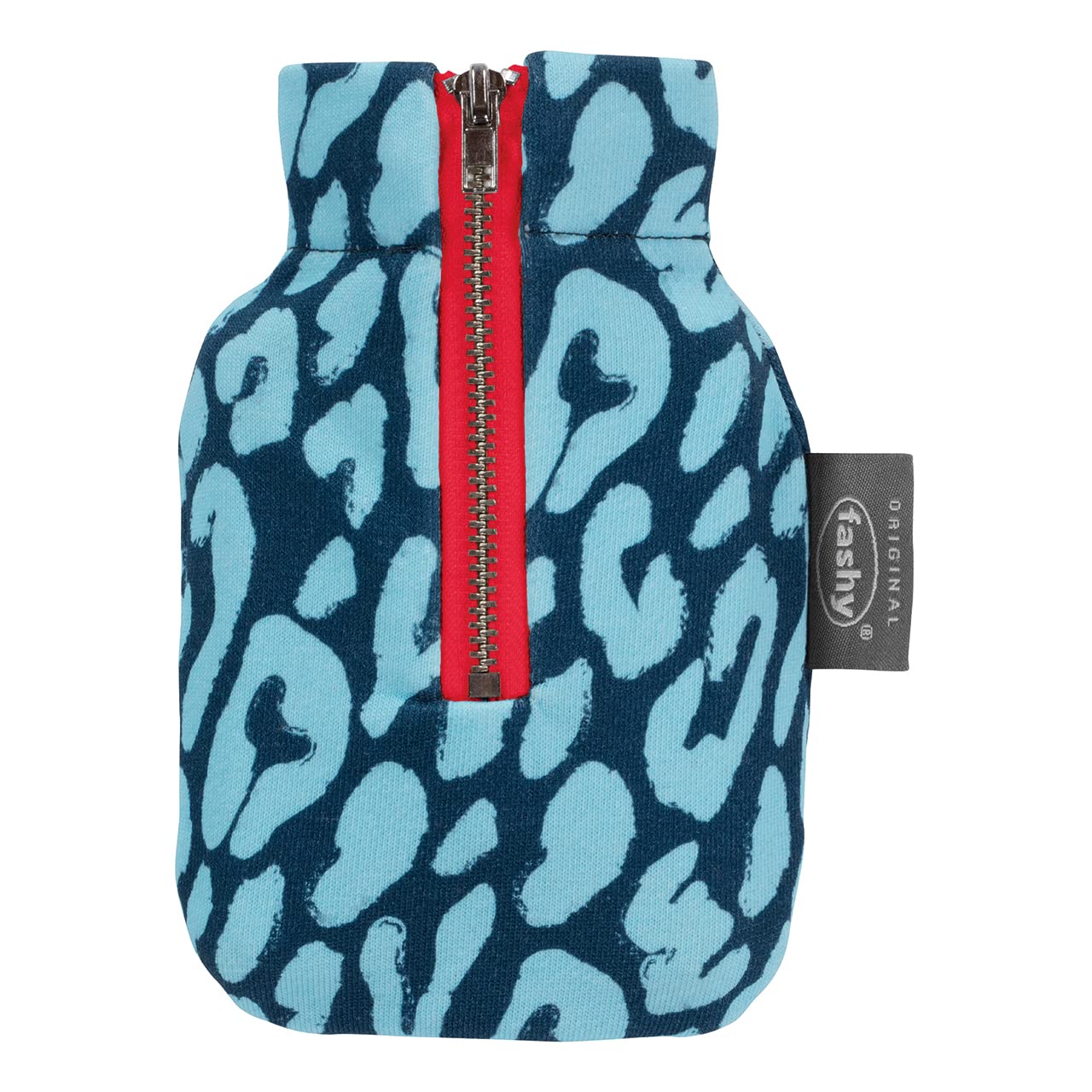 Fashy Mini Hot Water Bottle with Cover Lion Turquoise 0.3 L