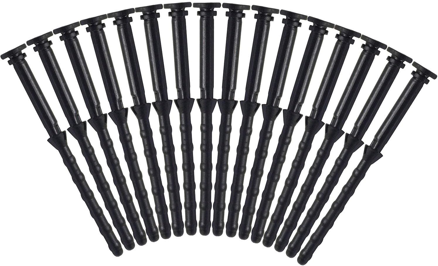 MEETOOT 16PCS Black Rubber PC CPU/Case Fan Mounting Screws Vibration Reducing Anti Noise Screws Fan Rivet XDX-7145