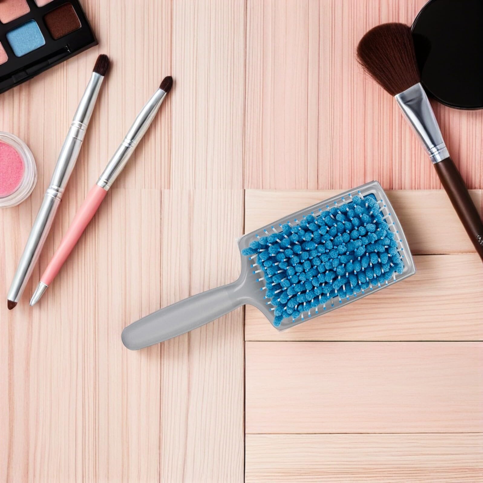 Ipetboom Peine Absorbente de Agua y Diseño Desenredante Azul para Secado Rápido del Cabello Material Abs Adecuado para Cabello Rizado y Seco