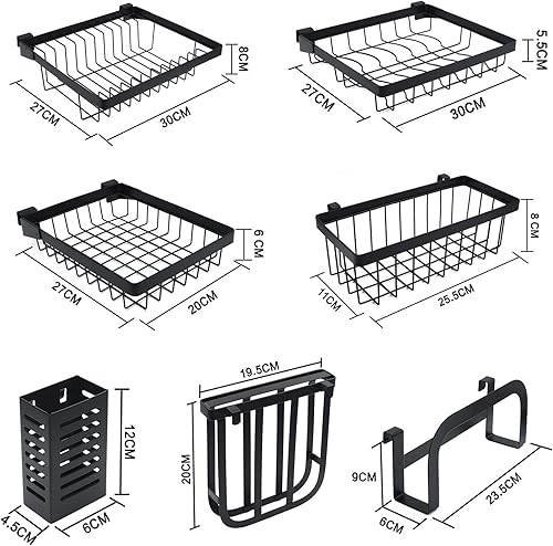 Miniatura 5 de HTTMT - Estante de secado de platos sobre el fregadero, soporte de cubiertos de acero inoxidable de 33 pulgadas [P/N:ET-DISHRACK002]