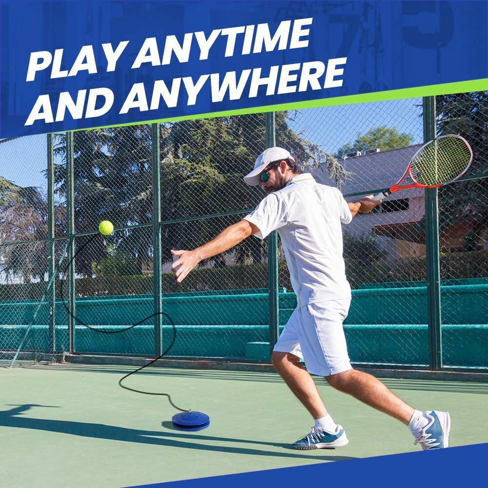 MORWIN Tennis Trainer Rebound Ball Iron Base Tennis Training Tool | Great for Singles Training | Tennis Practice | Tennis Trainer Equipment for Kids Adults Beginners (2.2LB Weight Heavy/2PCS Balls) : Sports & Outdoors