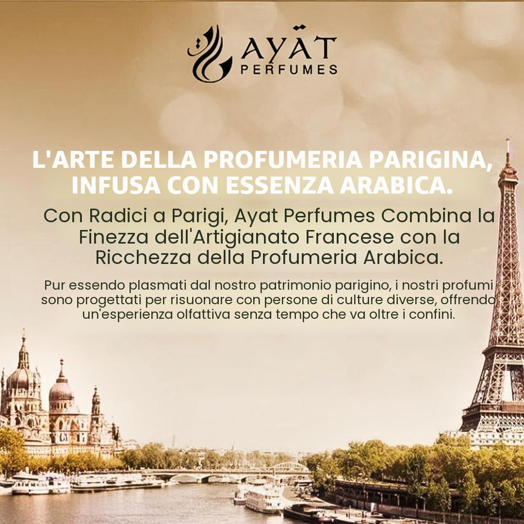Ayat Perfumes - Jumra Collection – Profumo Arabo di Dubai 100 ml Eau de Parfum – Fragranza Orientale di Lusso a Lunga Persistenza – Unisex – Varianti Disponibili (Jumrah 100ml)