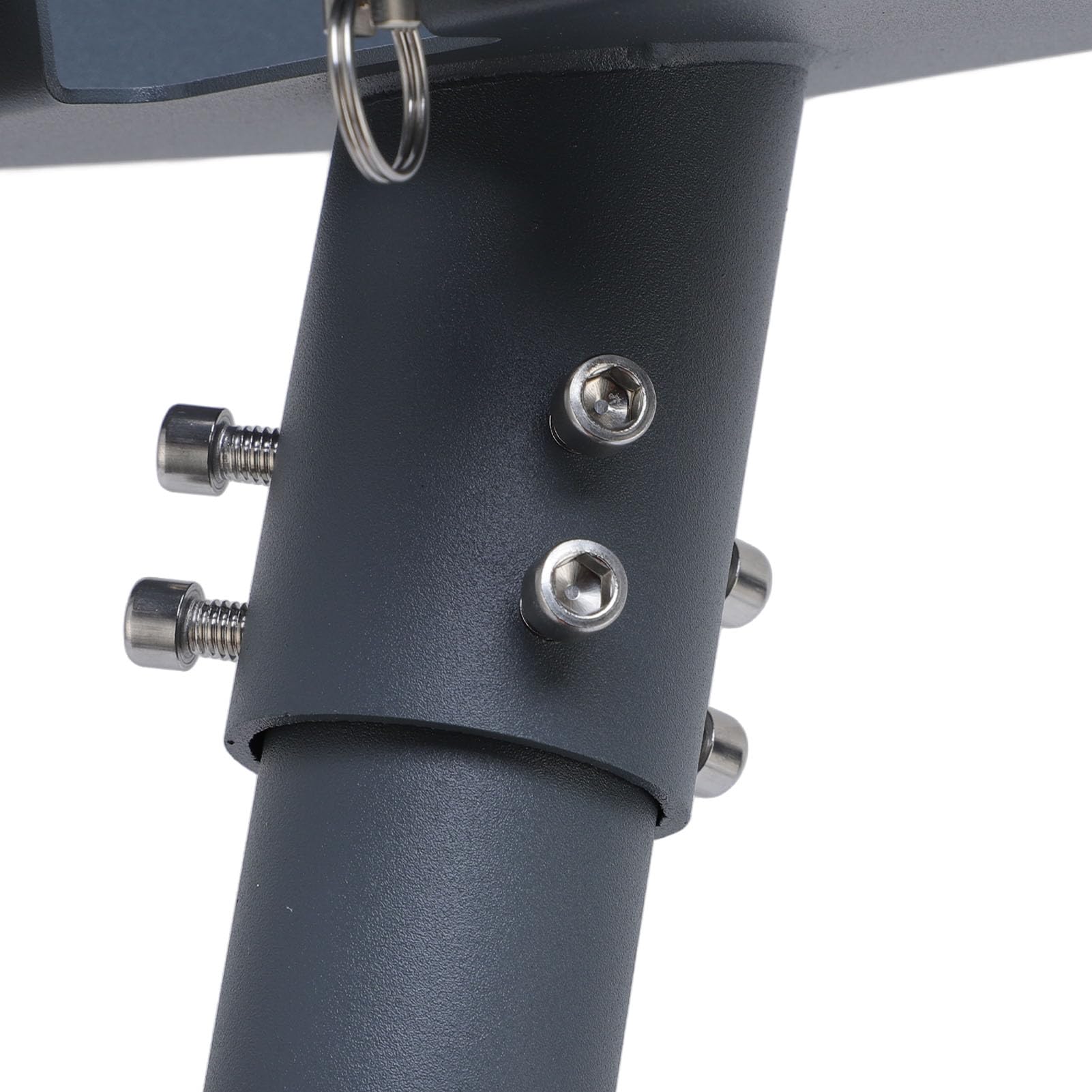 ASHATA Kit di montaggio in ferro e lega di alluminio di alta qualità per antenna parabolica Gen 3, palo con tubo curvo da 45,7 cm con base versatile, opzioni complete di viti per l'installazione