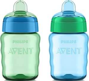 Philips Avent My Easy Sippy Cup 2-Pack, Soft Spout, Spill-Proof, 9 oz, BPA-Free