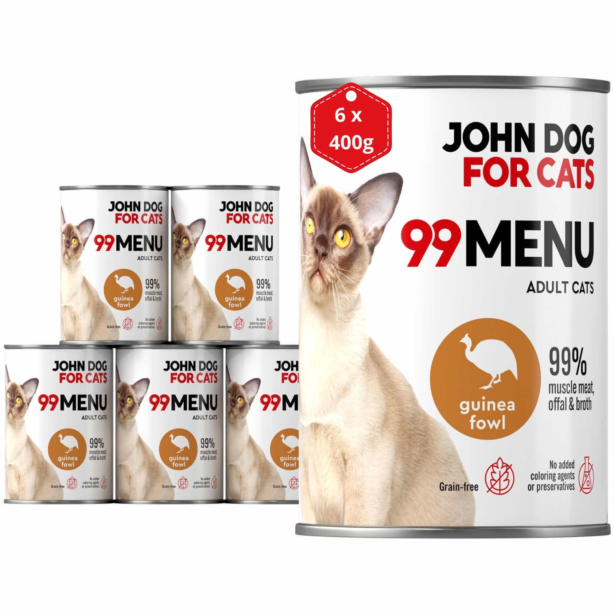 JOHN DOG KARMA MOKRA for Cats 99 MENU DOROSŁY PERLICZKA 400g*6