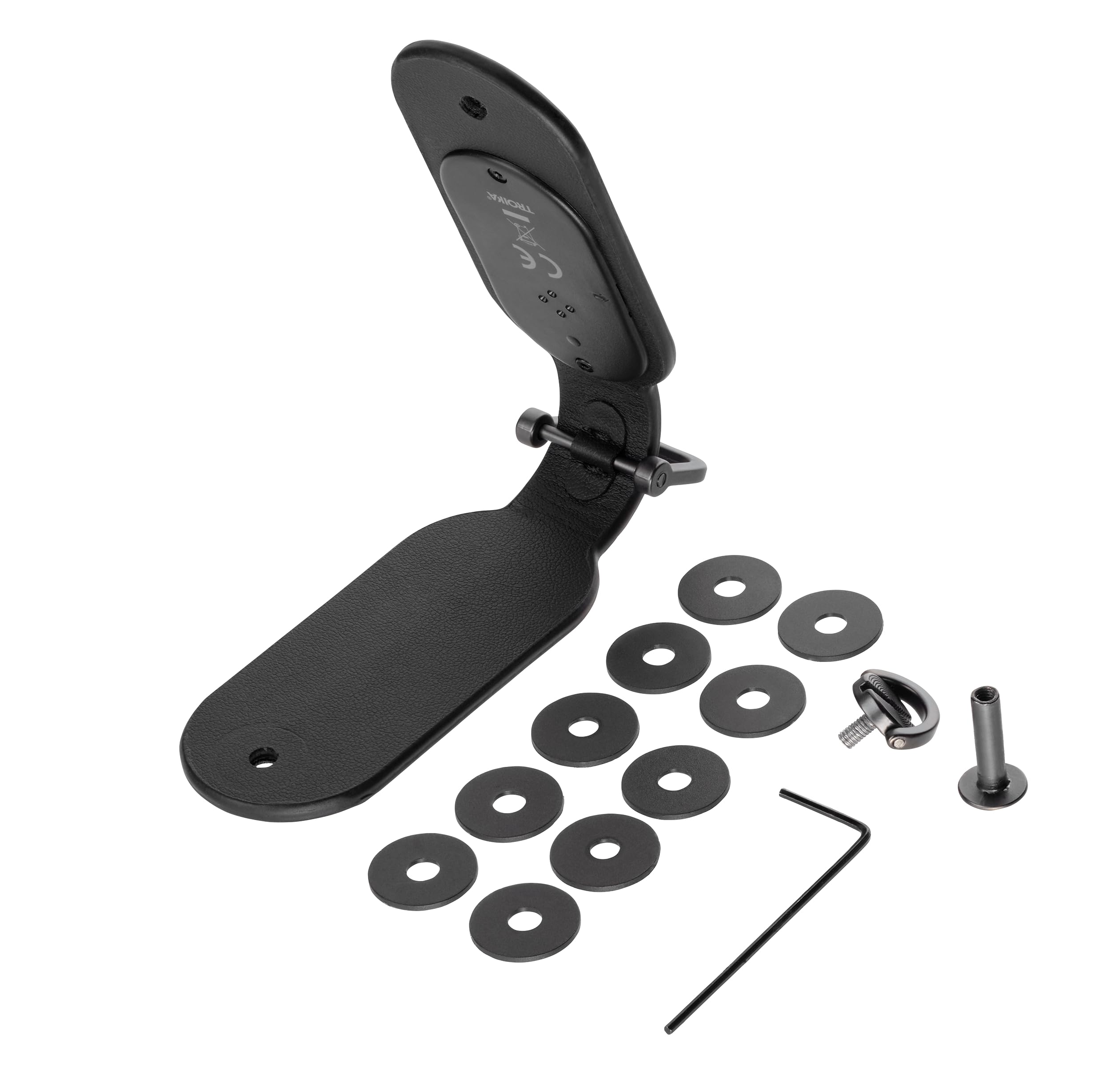 TROIKA Lokalizator kluczy Apple® Find My funkcyjny Track & Find Key organizer z możliwością lokalizacji zamocowanych kluczy i możliwość rozszerzenia do 4 kluczy ze sztucznej skóry i metalu w kolorze