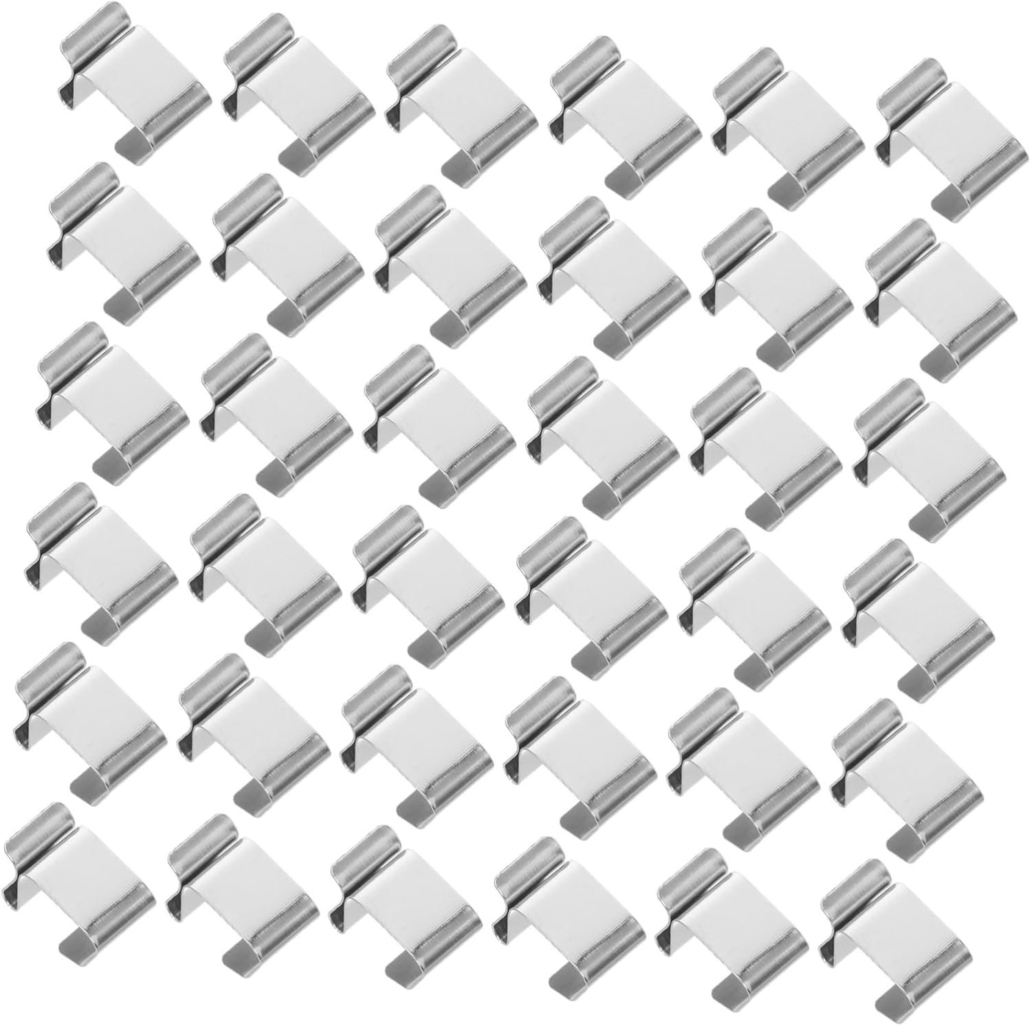 STOBAZA Gutter Clips Christmas for Stainless Steel 100pcs Weatherproof with Easy Installation and Firm Grip Support and Hanging New Year Decorations for Lights Outdoor for Hanging
