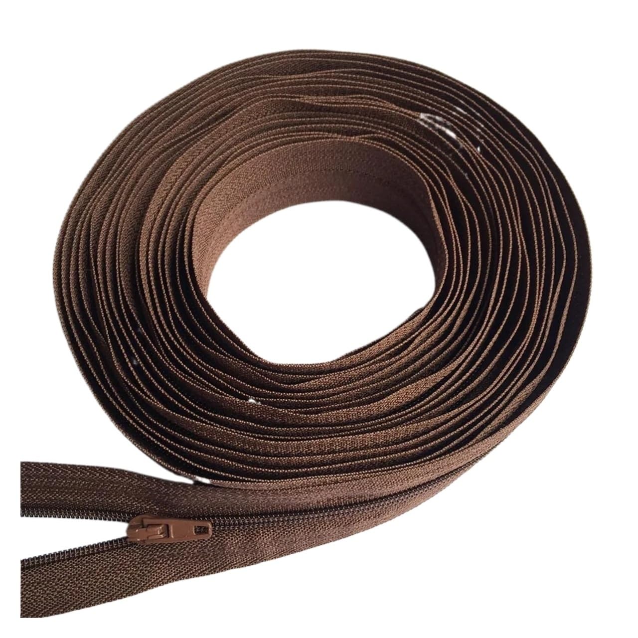 3# Cremallera de nailon en rollo de 3 ~ 20 metros con deslizadores para ropa de costura a medida, bolsas de bricolaje, accesorios, cremalleras de suministro (café 299, 10 metros, 20 deslizadores_3#)