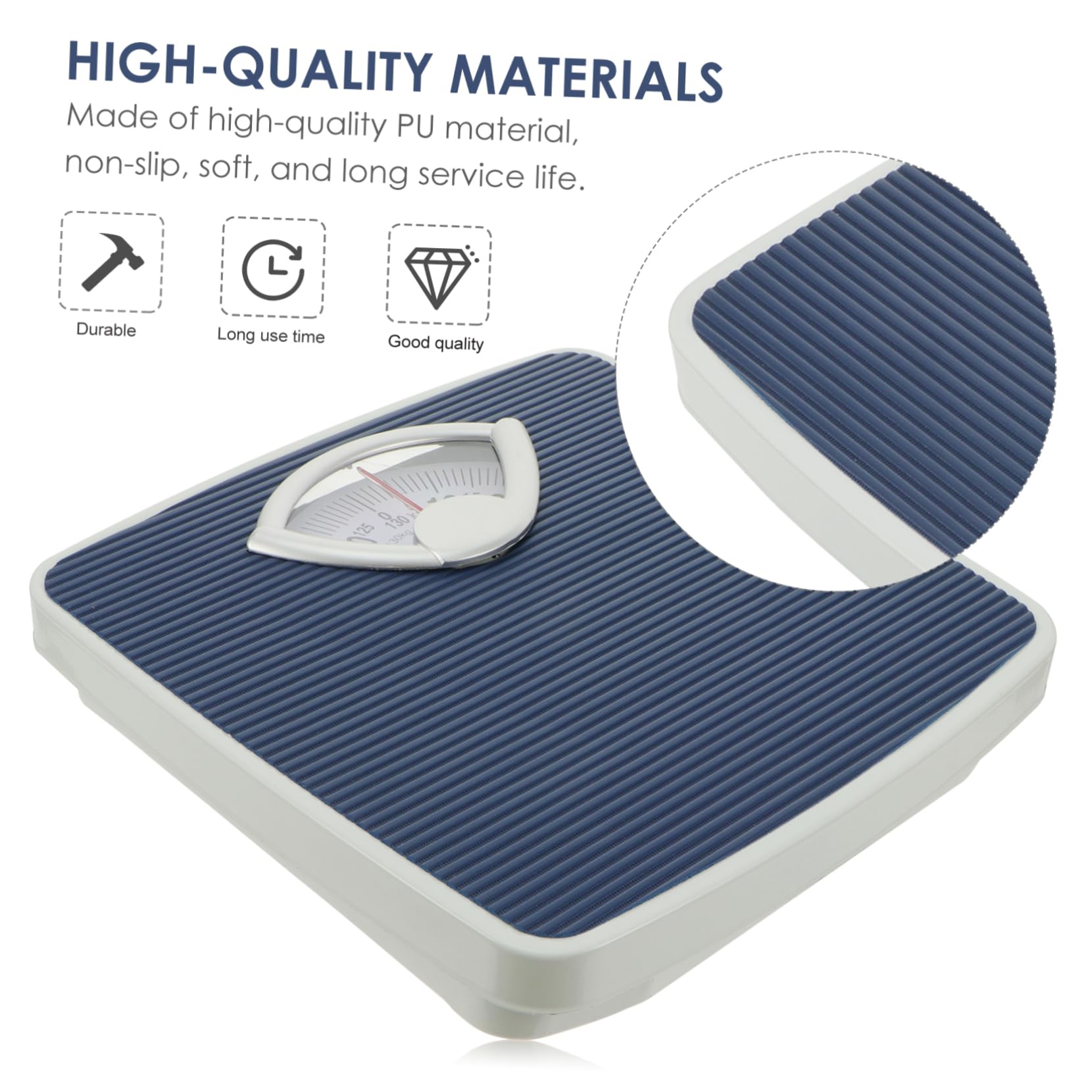 TOVINANNA Non-Slip Mat Weight Scale Mechanical Bathroom Scale Large Dial Portable Precision No Battery Needed