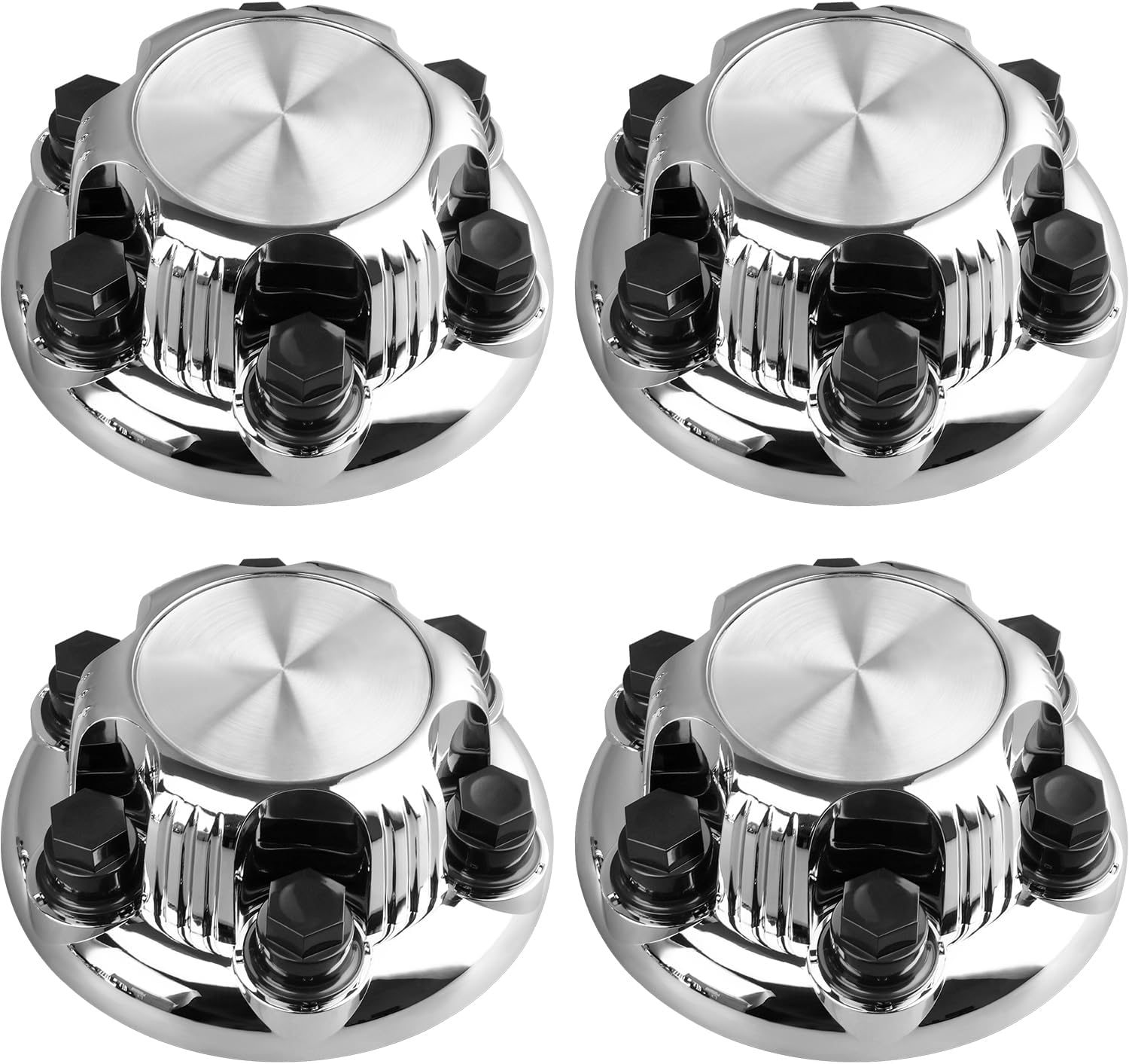 4Pack 6 Lugs Hub Center Cap 7-1/4" Compatible with Chevy Silverado 1500 2005-2013 Tahoe Avalanche Suburban 1500 2007-2013 Replace 15067580 15067578 15067579