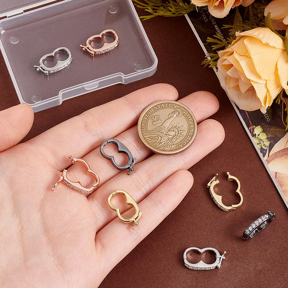 PH PandaHall Lot De 16 Fermoirs Raccourcisseurs De Collier En Laiton