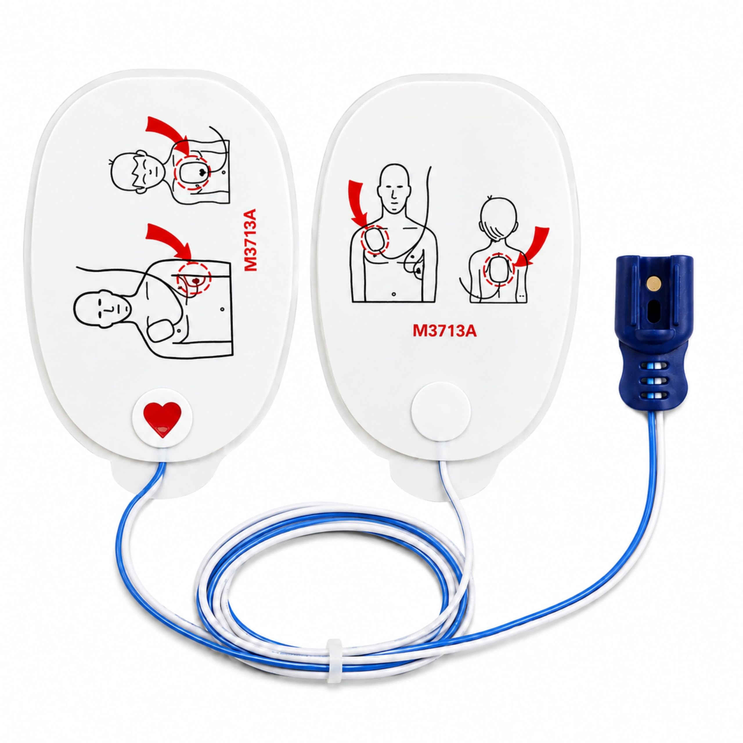 HS M3713A Adult/Child Plus Multifunction Electrode Pads | HS AED Defibrillator Pads | For Defibrillation, Pacing, Monitoring & Cardioversion-image-7