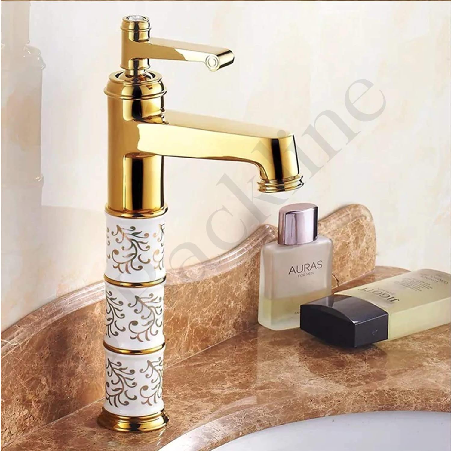 B Backline Brass Single Lever Basin Mixer Tap/Basin Tall Faucet Bathroom Sink Basin Tap Hot & Cold Waterfall Lavatory Sink Faucet for Living Room & Bathroom (White Gold) (B0CJ4QP97F) Amazon Price History, Amazon Price Tracker